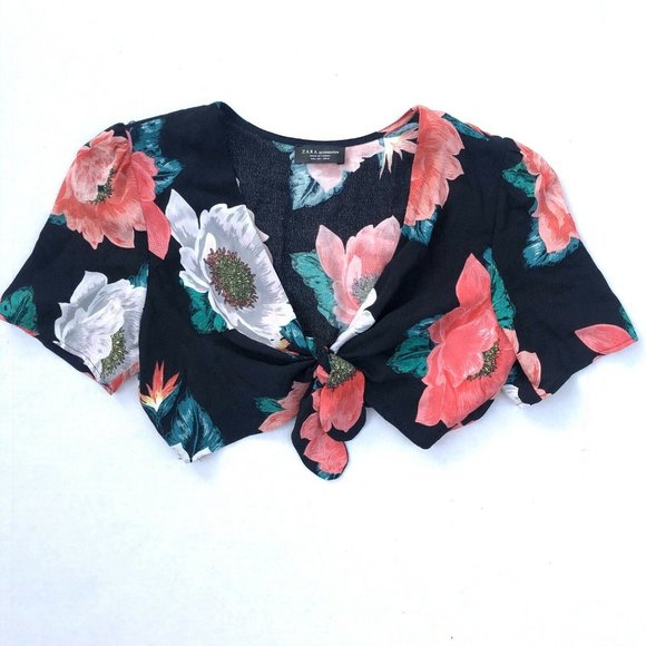 Zara Floral power cover up. Vest Size M - Picture 2 of 16